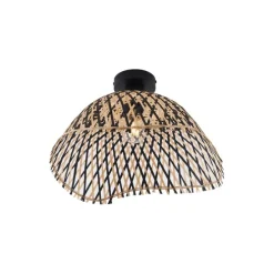 Art-Deco-Deckenleuchte schwarz Bambus 40cm - Alka