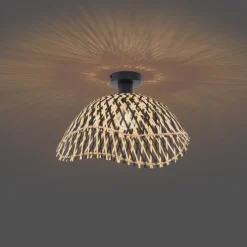 Art-Deco-Deckenleuchte schwarz Bambus 40cm - Alka