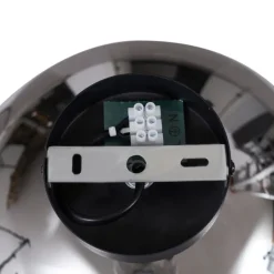 Art-Deco-Deckenleuchte schwarz mit Rauchglas - Sandra