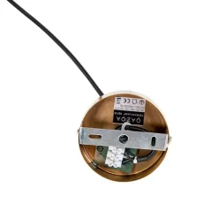 Art-Deco-Hängelampe aus Messing mit ozeanblauem Glas 20 cm – Pallon