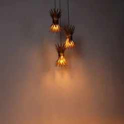 Art-Deco-Hängelampe Gold 3-flammig - Wesley