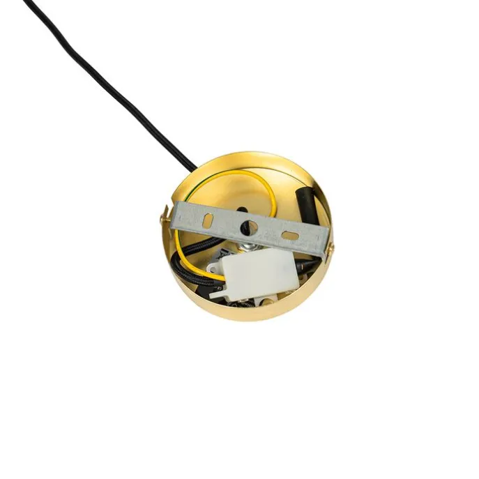 Art-Deco-Hängelampe Gold mit Glas - Laura