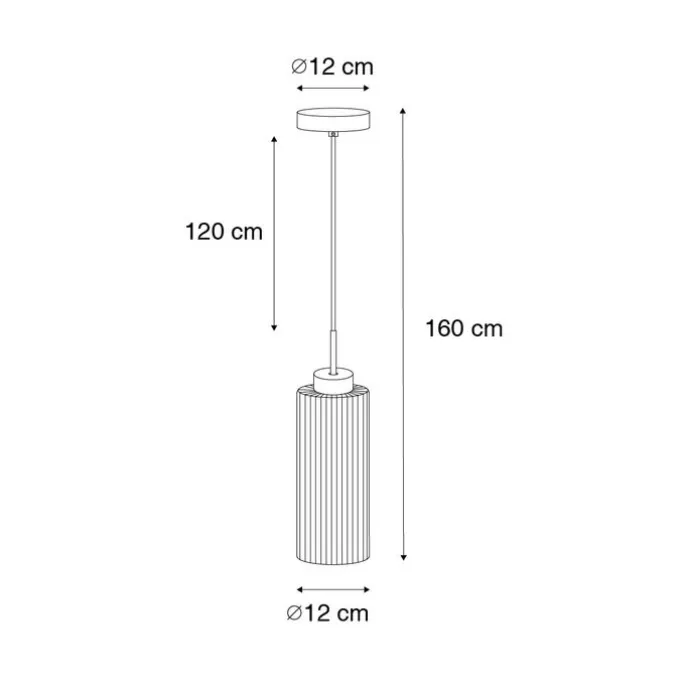 Art-Deco-Hängelampe Gold mit Glas - Laura