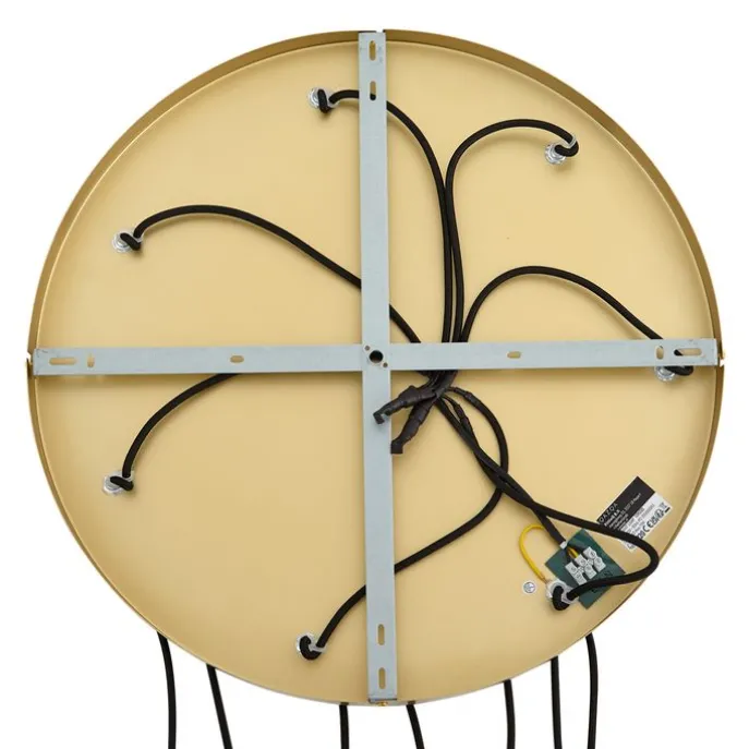 Art-Deco-Hängelampe Gold mit Regenbogen-Glas 7-flammig - Sandra