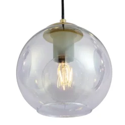 Art-Deco-Hängelampe Gold mit Regenbogen-Glas 8-flammig - Sandra