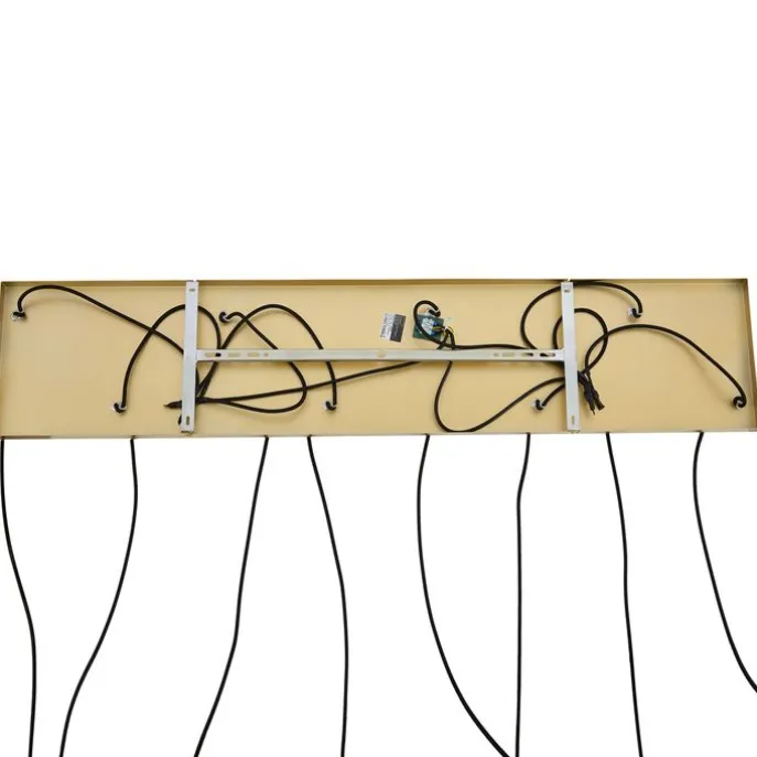 Art-Deco-Hängelampe Gold mit Regenbogen-Glas 8-flammig - Sandra