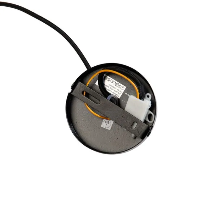 Art-Deco-Hängelampe Gold mit Schwarz - Wesley