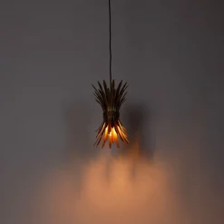 Art-Deco-Hängelampe Gold mit Schwarz - Wesley