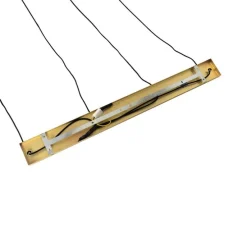 Art-Deco-Hängelampe Gold mit Glas 4-flammig - Laura