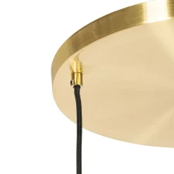 Art-Deco-Hängelampe Gold mit Glas rund 3-flammig – Ayesha