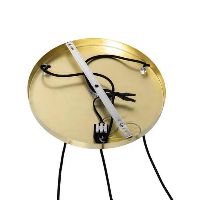 Art-Deco-Hängelampe Gold mit Glas rund 3-flammig – Ayesha