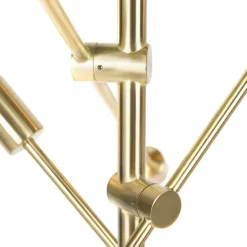 Art-Deco-Hängelampe Messing matt 6-flammig - Sydney