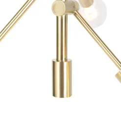 Art-Deco-Hängelampe Messing matt 6-flammig - Sydney