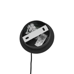 Art-Deco-Hängelampe schwarz mit Rauchglas - Vidro