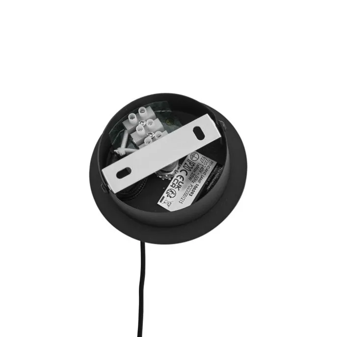 Art-Deco-Hängelampe schwarz mit Rauchglas - Vidro