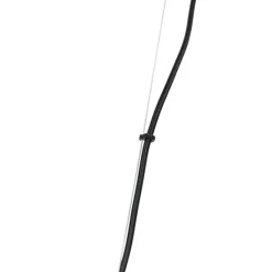 Art-Deco-Hängelampe schwarz mit Rauchglas 12-flammig – David