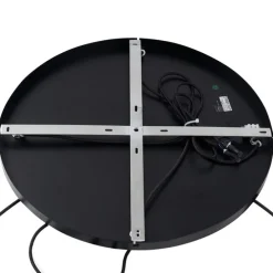 Art-Deco-Hängelampe schwarz mit Rauchglas rund 4-flammig - Bao