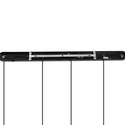 Art-Deco-Hängelampe schwarz mit Rauchglas rechteckig 4-flammig - Bao