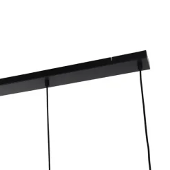 Art-Deco-Hängelampe schwarz mit Rauchglas 4-flammig – Laura