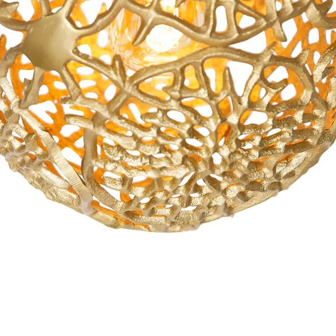 Art-Deco-Hängeleuchte Gold mit Schwarz - Maro