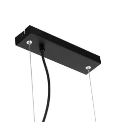 Art-Deco-Hängeleuchte schwarz mit Rauchglas 8-flammig - Uvas