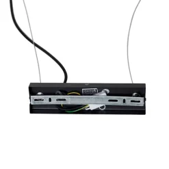 Art-Deco-Hängeleuchte schwarz mit Rauchglas 8-flammig - Uvas