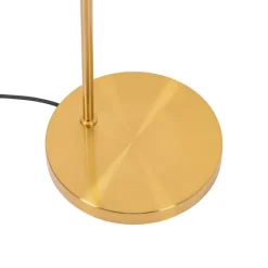 Art-Deco-Stehlampe aus Gold und Opalglas – Flore