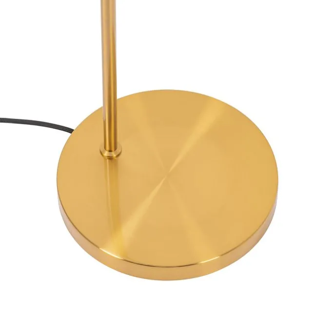 Art-Deco-Stehlampe aus Gold und Opalglas – Flore