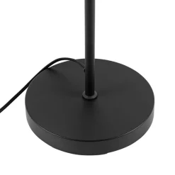 Art-Deco-Stehlampe schwarz mit braunem Glas - Bizle