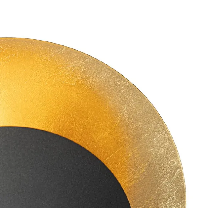 Art-Deco-Stehlampe schwarz mit Gold - Emilienne