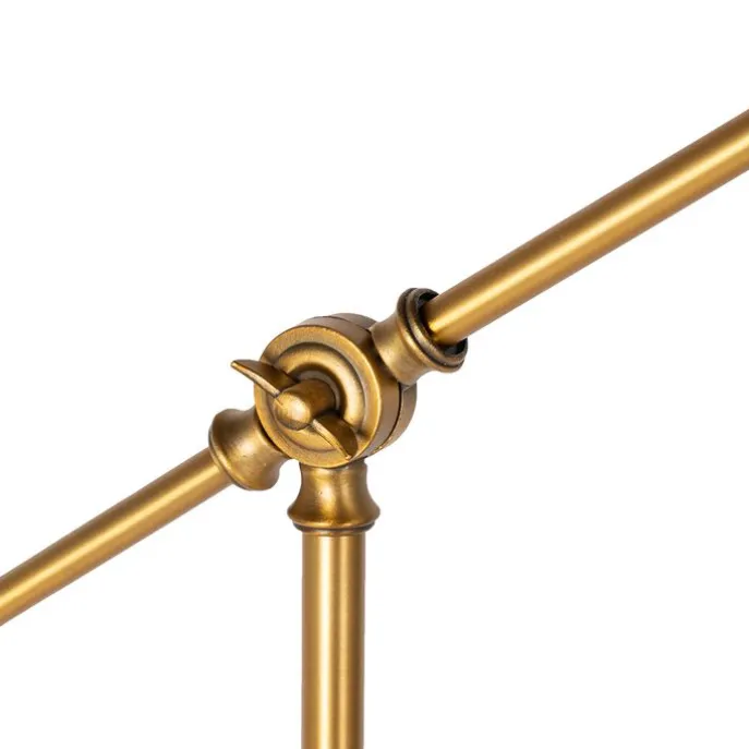 Art-Deco-Stehleuchte aus Bronze mit Marmor und bernsteinfarbenem Glas – Nina