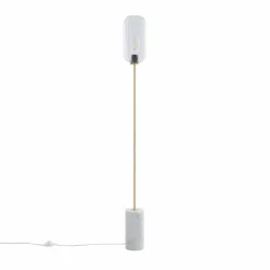 Art-Deco-Stehleuchte aus Messing mit klarem Glas - Rid