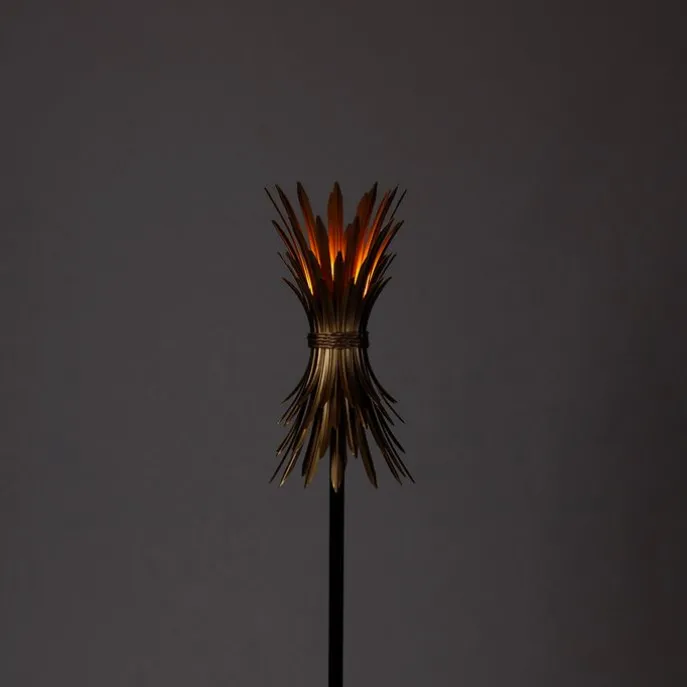 Art-Deco-Stehleuchte Gold mit Schwarz - Wesley