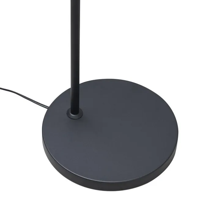 Art-Deco-Stehleuchte schwarz mit Rauchglas – Sandra