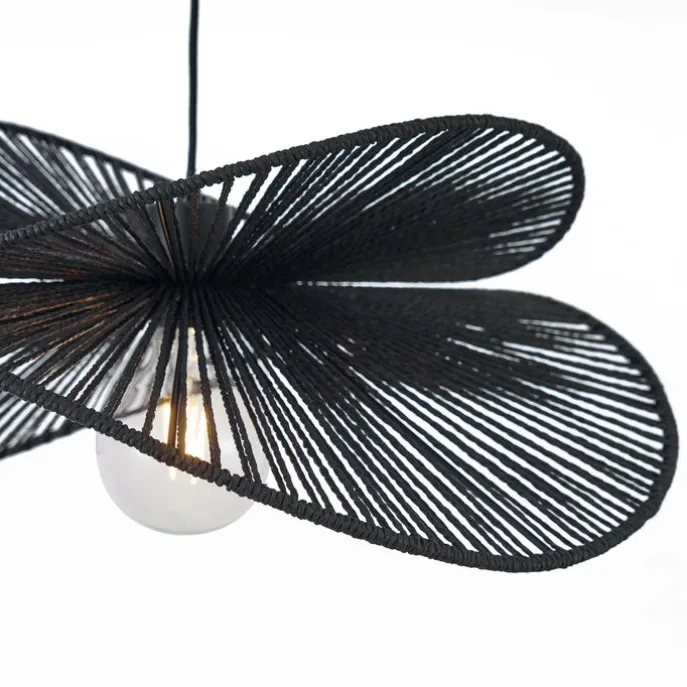 Art-Deco-Stehleuchte schwarz mit schwarzem Schirm - Nest