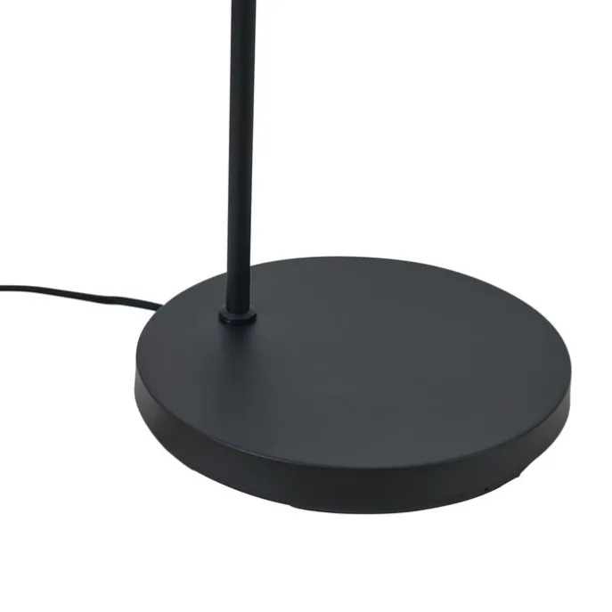 Art-Deco-Stehleuchte schwarz mit schwarzem Schirm - Nest