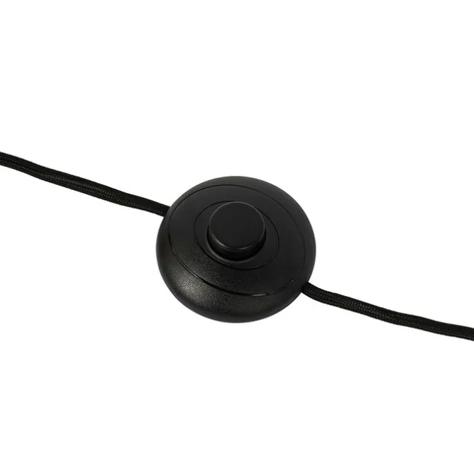 Art-Deco-Stehleuchte schwarz mit Rauchglas 2-flammig – Laura