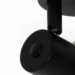 Art-Deco-Strahler schwarz mit Rauchglas - Vidro