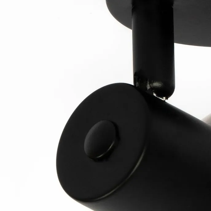 Art-Deco-Strahler schwarz mit Rauchglas - Vidro