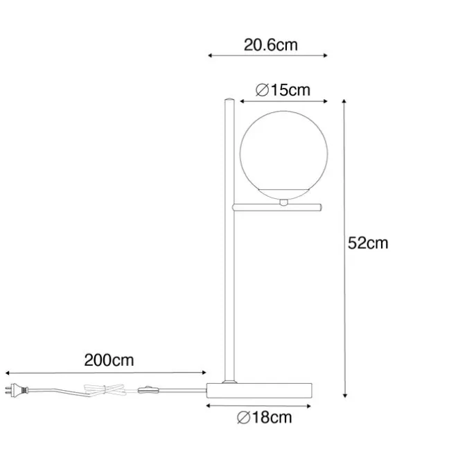 Art-Deco-Tischlampe aus Gold und Opalglas - Flore