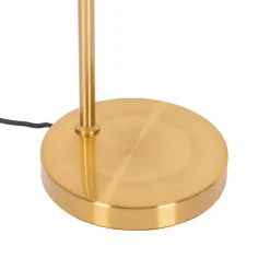 Art-Deco-Tischlampe aus Gold und Opalglas - Flore