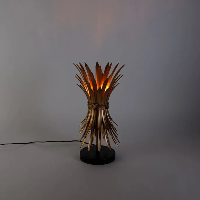 Art-Deco-Tischlampe Gold - Wesley