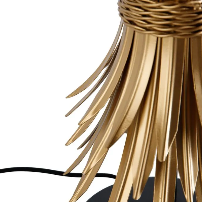 Art-Deco-Tischlampe Gold - Wesley