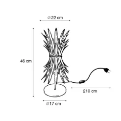 Art-Deco-Tischlampe Gold - Wesley