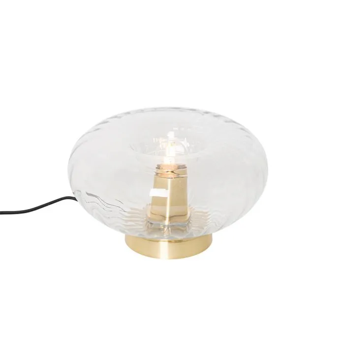Art-Deco-Tischlampe Gold mit Glas - Ayesha