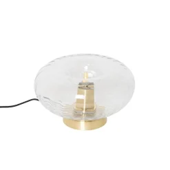 Art-Deco-Tischlampe Gold mit Glas - Ayesha