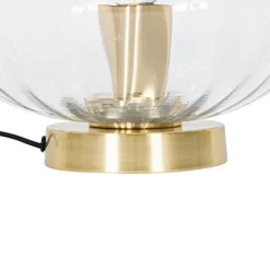 Art-Deco-Tischlampe Gold mit Glas - Ayesha
