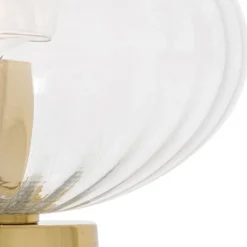 Art-Deco-Tischlampe Gold mit Glas - Ayesha