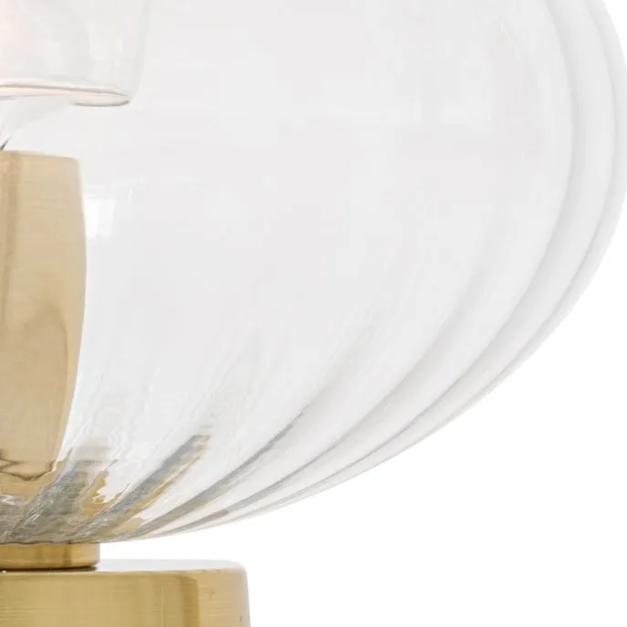 Art-Deco-Tischlampe Gold mit Glas - Ayesha