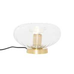 Art-Deco-Tischlampe Gold mit Glas - Ayesha